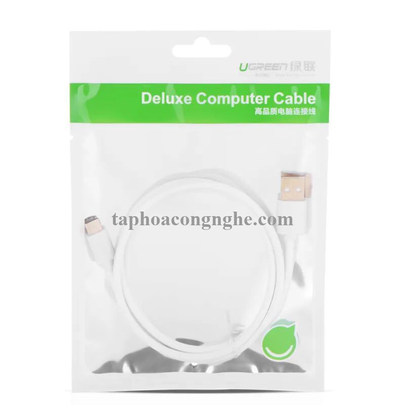 Ugreen 50389 0.5M màu Trắng Cáp USB TypeC sang USB 2.0 Cáp dẹt US141 30050389